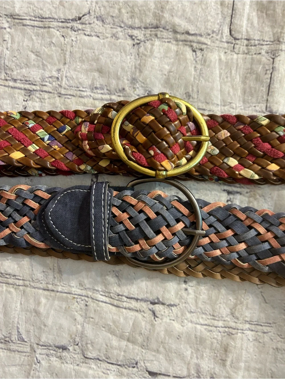 BRAIDED WOVEN MULTI COLORED BOHEMIAN STYLE WIDE BELTS WRAP STYLE